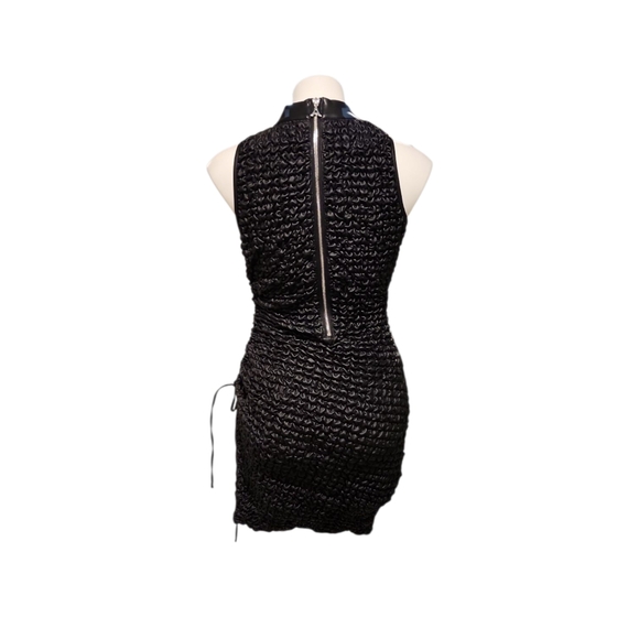 Maniere De Voir Vegan Leather Mini Dress - Picture 5 of 7